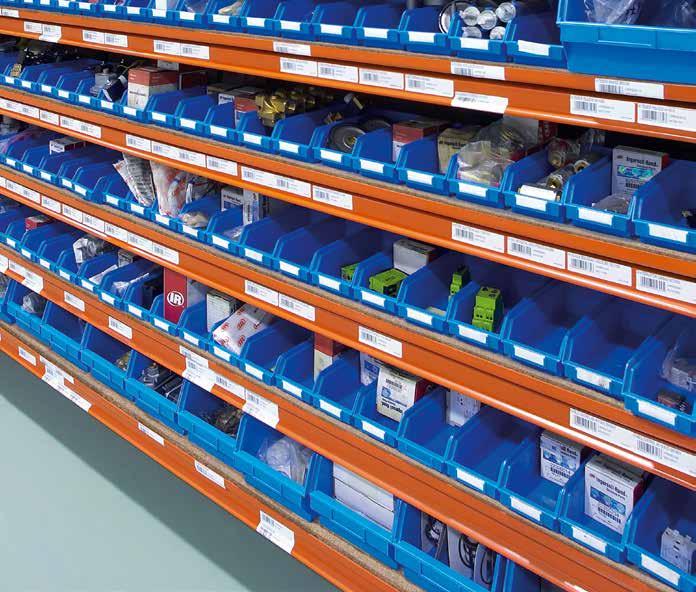 When placed in shelving, the ease and speed of locating products is significantly improved.