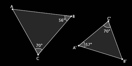 Lesson 10 Name Date Lesson 10: Informal Proof of AA Criterion for Similarity 1. Are the triangles shown below similar?