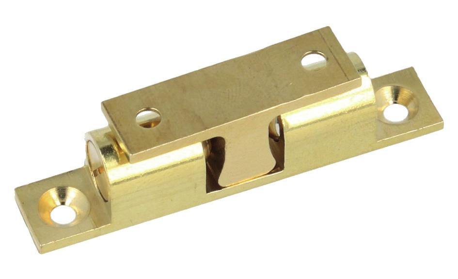 DOOR CATCHES DOUBLE BALL CATCH Brass natural 43 x 8 mm or 69 x 12 mm