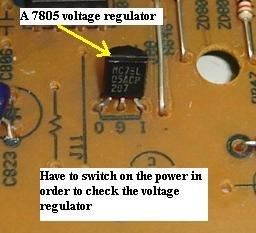 Voltage regulator can t be check off board with multimeter because it is an IC (it has lots of components inside it).