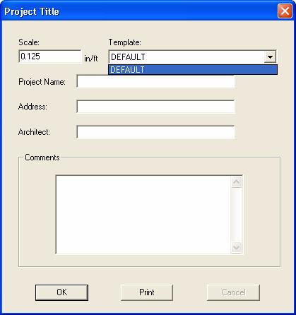 Lesson 1: Introduction The Quick Menu 3. Click OK. The Project Title dialog box opens, as in Figure 1 5. The Quick Menu Figure 1 5 The Project Title window 4.