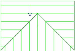 Every line on roof A matches up with a line on roof B. However, on closer inspection, you can see that rows on roof A line up with different rows on roof B.