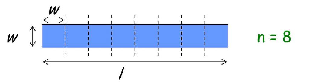 top view of layout, Example R = 8*R s R line (sheet resistance) l A (a)