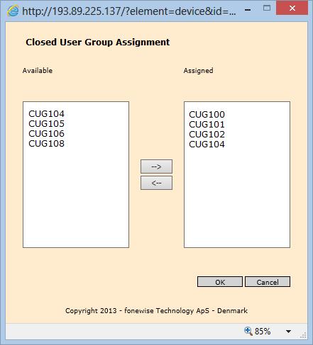 Closed User Group Operation Managing Call Groups Total
