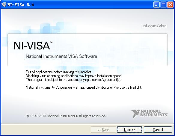 The full version includes the Run-Time Engine and a software tool named NI MAX that provides a user interface to control the device. You can get NI-VISA full version from: http://www.ni.com/download/.