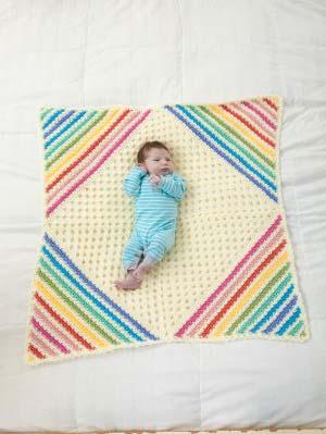 baby blanket uses a combination of Vanna's Choice Baby and Vanna's