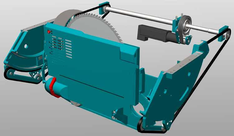 Dual tilting drive With the T75 PreX, MARTIN has revolutionized the concept of the dual-tilting drive of the saw blade.
