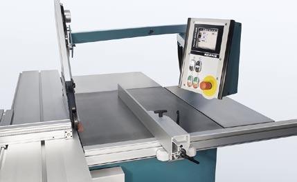 After unlocking the table with a lever, the table can be adjusted in the range of ± 46.50 according to the LCD display.