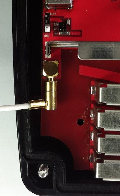 Once positioned, tighten the ½ nut while holding the BNC connector in place with a ½ open end wrench. 5.