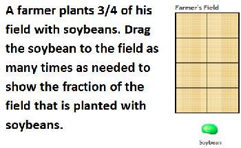 PARCC Grade 3:30/39 Which three comparisons are true? A. = B. = C. = D. = Part A: PARCC: Grade 3 E. = of the field has been planted with soybeans.