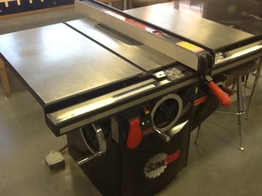 TABLE SAW 1. OBTAIN INSTRUCTOR S PERMISSION BEFORE OPERATING THIS MACHINE. 2. REMOVE ALL JEWELRY AND SECURE LOOSE CLOTHING AND LONG HAIR. 3. ALWAYS WEAR SAFETY GLASSES. 4.