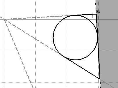 When creating the line that touches the circle, both the construction line and the circle should turn orange before the point is selected.