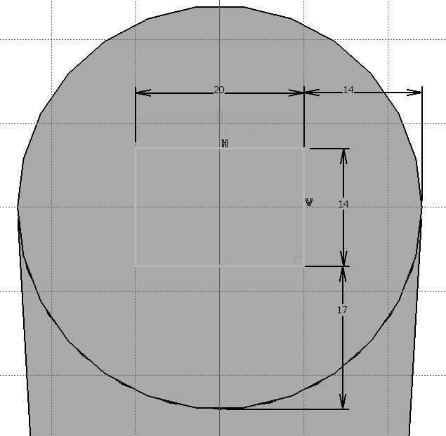 Select the Constraints icon, then the circumference of the circle and then the appropriate side of the rectangle.