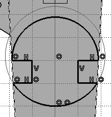 Use the Three Point Arc command to create the bottom arc, the Arc are stacked under the Circle icon.