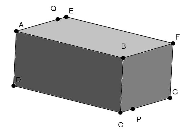 6. a) A rectangle has one side of length 24cm and a diagonal of length 25cm. Find the area of the rectangle. b) A solid stone cuboid ABCDEFGH is shown [Note: point H is hidden].