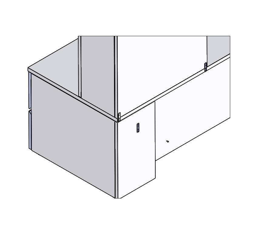 PART # 1699541 INSTRUCTION SHEET # 2562INS WORKSURFACE STORAGE ALIGN FLUSH FLUSH TO BACK EDGE EDGE TWO-SIDED TAPE 1. Peel off one side of backer on two-sided tape. 2. Apply two-sided tape to bottom of cabinet.