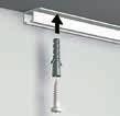CEILING SYSTEMS - CEILING-MOUNTED TOP RAIL 20 KG/M 10 YEAR WARRANTY The flexible picture hanging system Top Rail is mounted to the ceiling.