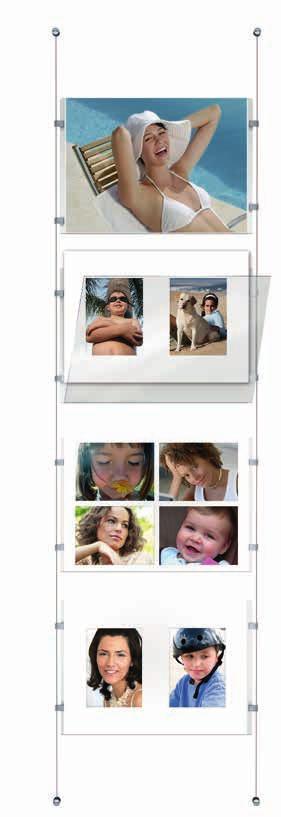 announcements or documents. The system s acrylic frames are easy to mount and adjust to the desired height.
