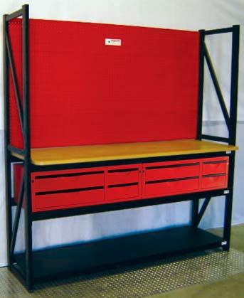 WORKBENCHES UNIT 5A This unit has two four drawer lockable tool storage units, workbench, tool