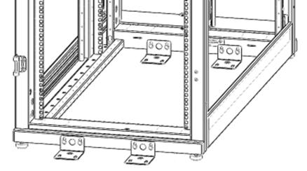 Setting Up the Cabinet Anchoring Without Casters: (Optional) Anchor the cabinets to the floor after it has been placed in the desired location and is level.