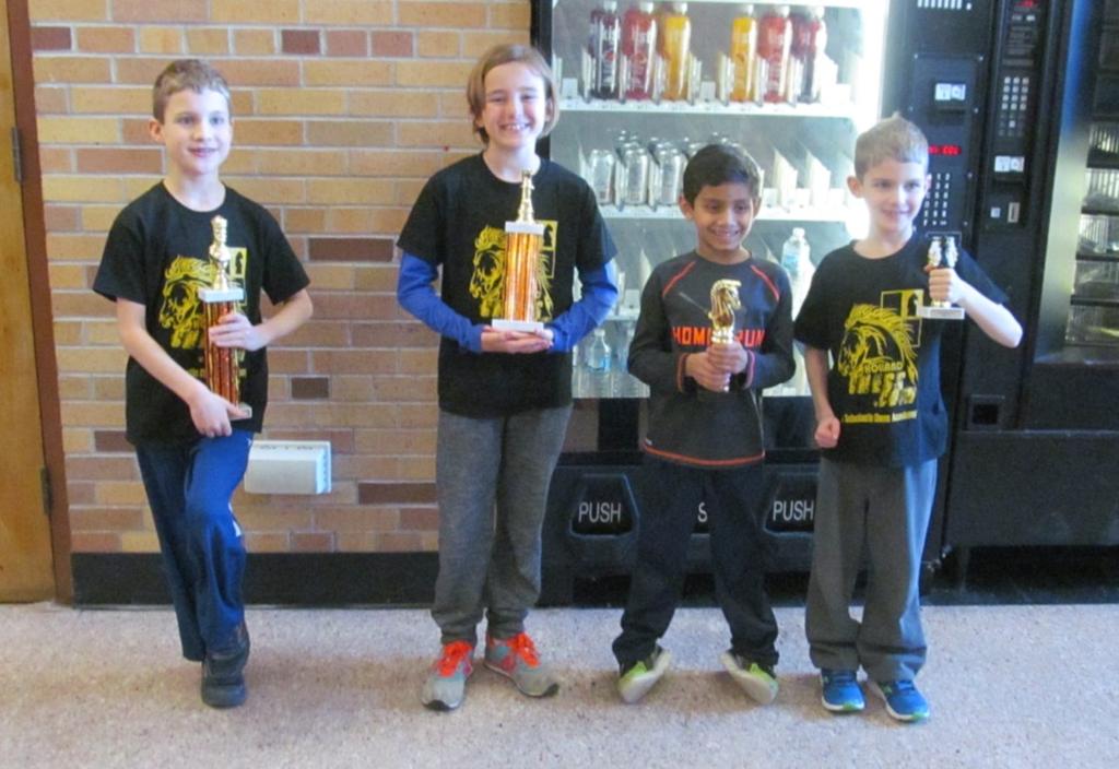 Congratulations to our trophy winners: K-3 1) Evan Morgan - First Place 2) Sophie Reese - Second Place 3) Varun Swamy - Third Place 4) Ryan Morgan - Fourth Place K-5 1) Vishal Swamy - First Place 2)