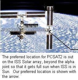 Figure 4. The PCSAT2 suitcase. payload is in the back half of a suitcase like box that is opened on orbit to expose the new technology solar cells to the space environment as shown in Figure 4.