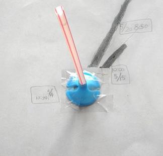Make your own Sundial/Gnomon: 1. In pairs stick a pencil or straw on a plain piece of A4 paper. 2. You can use sellotape and clay to fix it in the position. 3.
