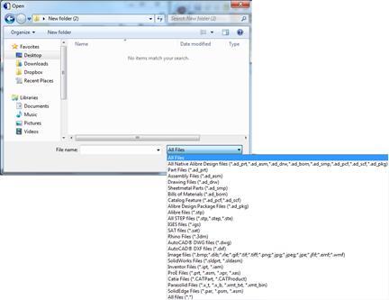 OPEN/IMPORT DIALOGS CONSOLIDATED The Open and Import dialogs have been consolidated into a single Open dialog: SAVE AS &