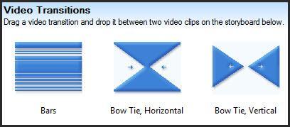 Open Windows Movie Maker and import your pictures and slides. You can include transitions between the pictures and slides. Click on the Edit Movie tab, and you will see a section for transitions.