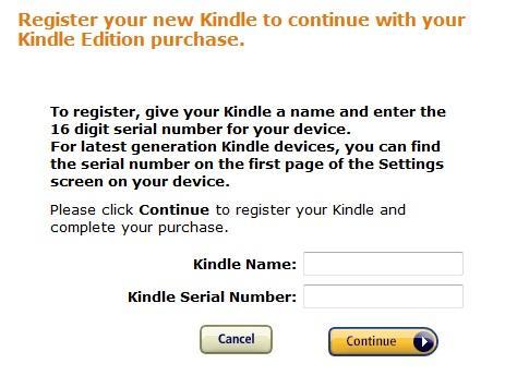 14. Once your Kindle is registered, you will see the next screen explaining how to transfer your book to your Kindle.