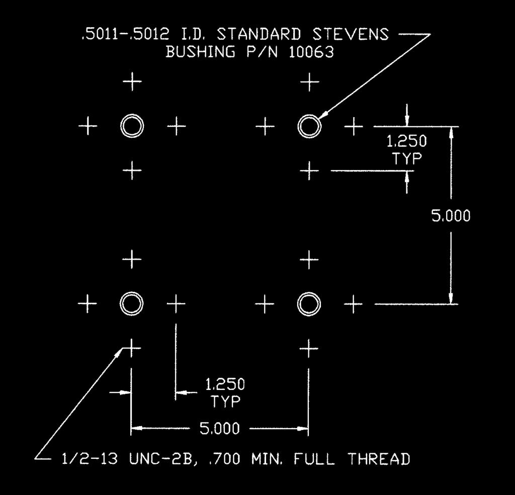 Stevens Subplates are precision ground to a parallelism of.0005 per 40. Counterbored clearance holes to fi t the T-slot or threaded hole pattern on any make and model of milling machine are included.
