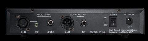 5 H x 8.5 D Weight: 3.30 lbs Parametric Equalization Controls Midrange frequencies are the most critical for achieving clear voice articulation in receive audio.