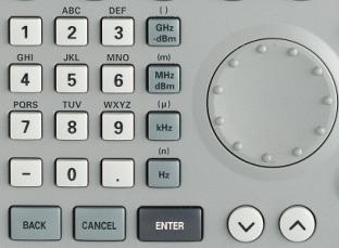 R&S FSH Saving and Loading Instrument Settings and Measurement Results Entering a data set name A new name can be entered with the numeric keypad.