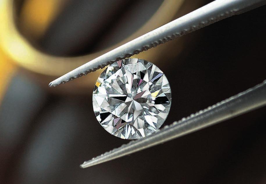 DIAMONDS & PRECIOUS MATERIALS All diamonds are hand-set in the same facet alignment - at a perfect ten o clock direction - carefully reflecting the Swiss precision and attention to detail.