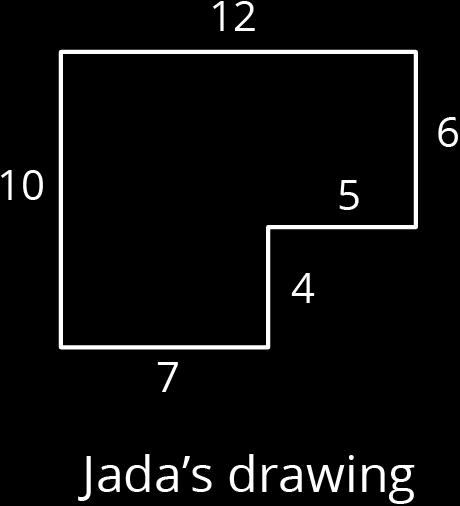 1. What operation do you think Diego used to calculate the lengths for his drawing? 2. What operation do you think Jada used to calculate the lengths for her drawing? 3.