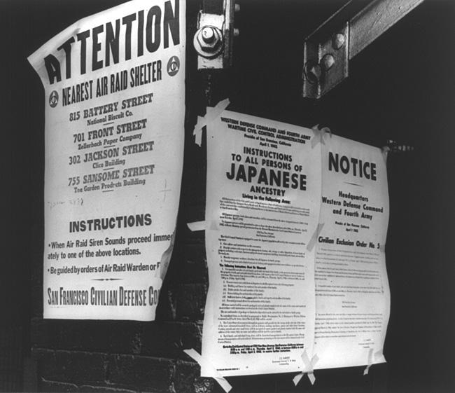 Civilian Exclusion Order No. 5 The first official act of the relocation effort was to notify "all persons of Japanese ancestry" of the evacuation from the military zone along the west coast.