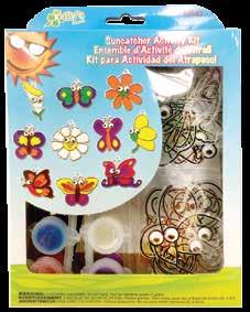 10 Small Google Eyes Suncatchers Box with Blister Tray 1 Applicator Color Code 8-5ml Stain Pots