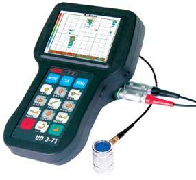 UD3-71 ultrasonic flaw detector provides the testing of weld joints and base materials, and also thickness measurement of monometals, bimetals in correspondence with the regulatory documents
