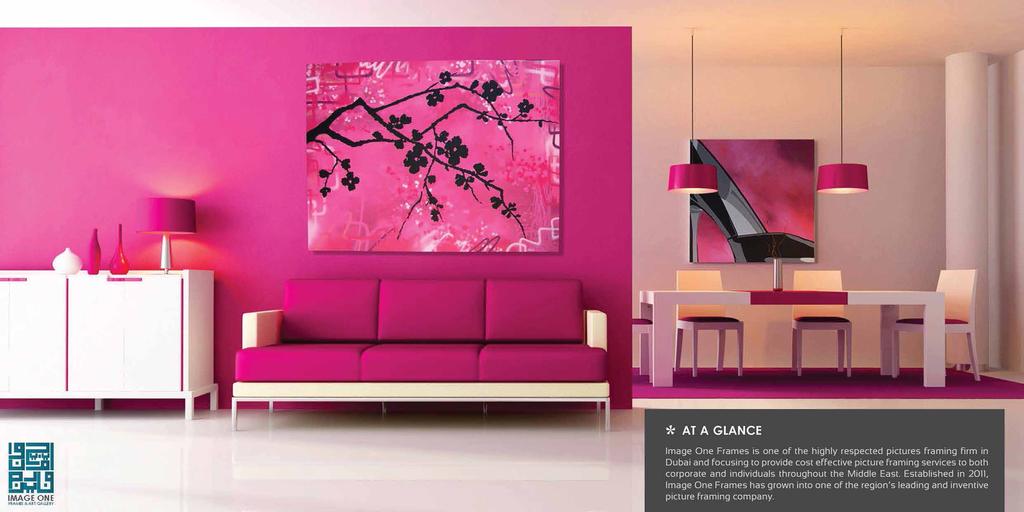 AT A GLANCE : Image One Frames & Art Gallery is one of the highly respected picture framing company in Dubai.