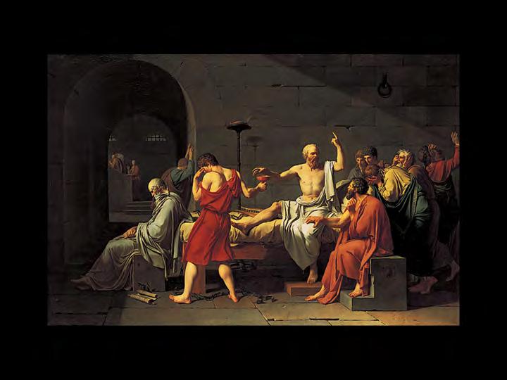 Jacques-Louis David. The Death of Socrates. 1787. Oil on canvas. 51 77-1/4 in. Image copyright The Metropolitan Museum of Art.