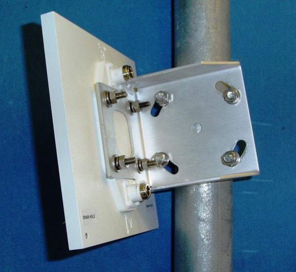 The mounting bracket may be removed, flipped and re-attached to facilitate