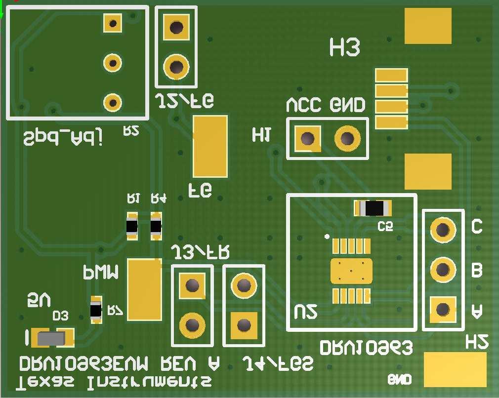 Printed-Circuit Board (Top 3D View) 1 Printed-Circuit Board (Top 3D View) Figure 1 illustrates the top view of the DRV10963 printed-circuit board (PCB). www.ti.com Figure 1.