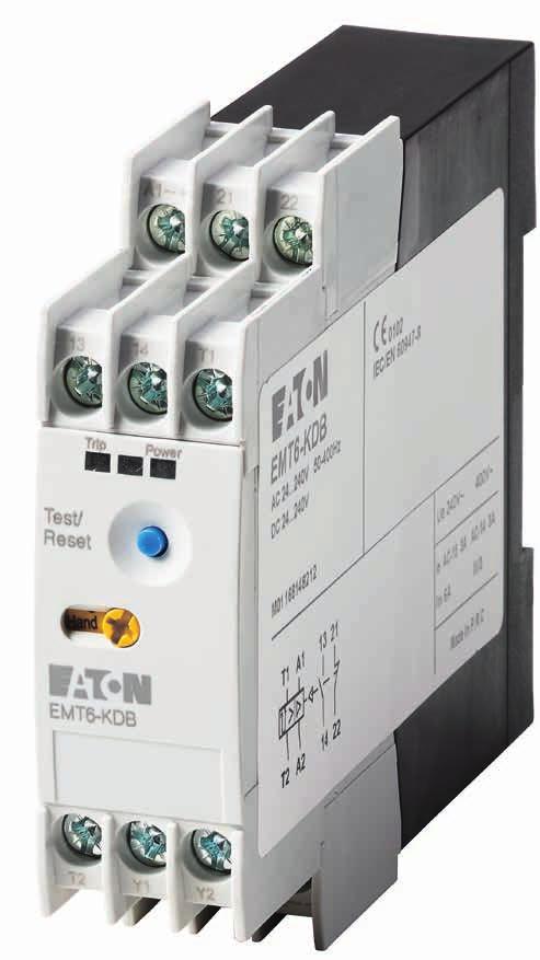 Reliable protection against over-temperature - EMT6 thermistor overload relays for machine protection The EMT6 thermistor relay protects machines against over-temperature caused by heavy starting
