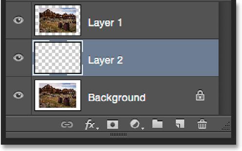 Layers panel: Clicking the New Layer icon while holding Ctrl (Win) / Command (Mac).