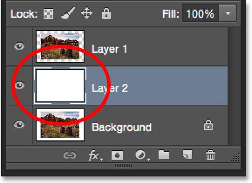 Go up to the Edit menu at the top of the screen and choose Fill: Going to Edit > Fill.