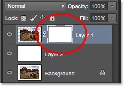 Step 6: Add A Layer Mask With Layer 1 selected, click the Add Layer Mask icon at the bottom of the Layers panel: