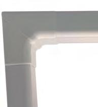 Flexible internal and external corners Crabtree COMPAK PVC trunking range comes with