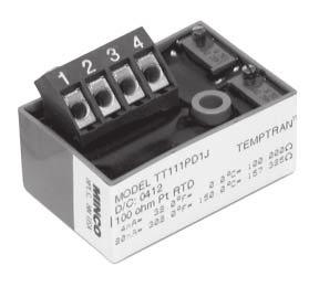 Miniature Temptran RTD Transmitters TT111 only TT211 only TT111, TT211 Overview Two models: TT111: UL-recognized component for Canada and United States.