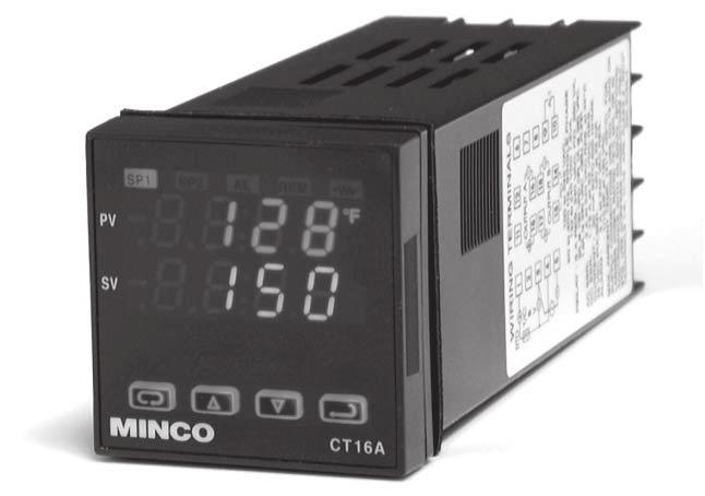 CT16A Temperature Controller CT16A Controller Overview This economical controller packs sophisticated PID control into a compact 1 / 16 DIN enclosure.