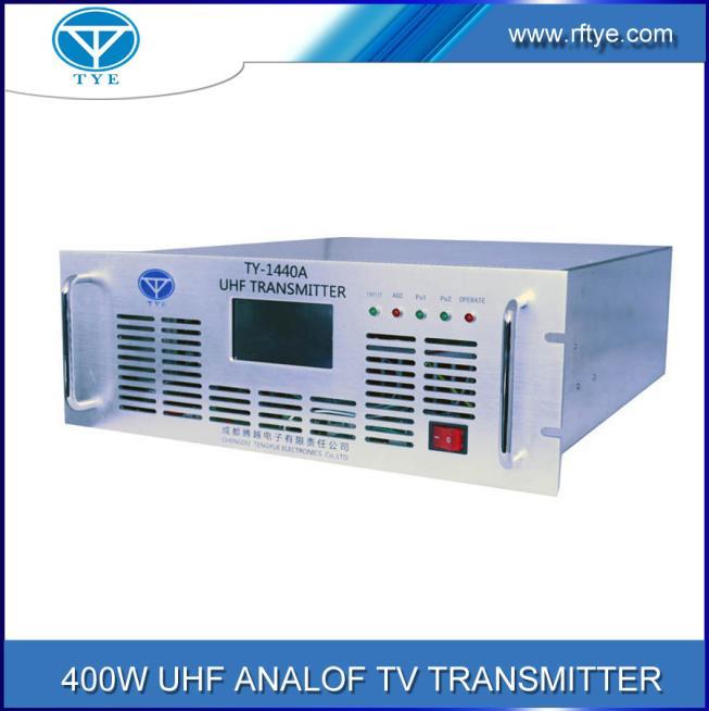 1. 400W UHF ANALOG TV 1.1 Outline The TY-1440A is a kind of transmitter working on UHF band 470MHz-860 MHz, and the Rated Output Power: 400W.